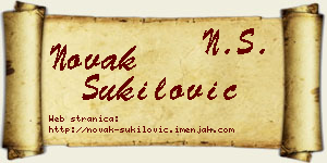 Novak Šukilović vizit kartica